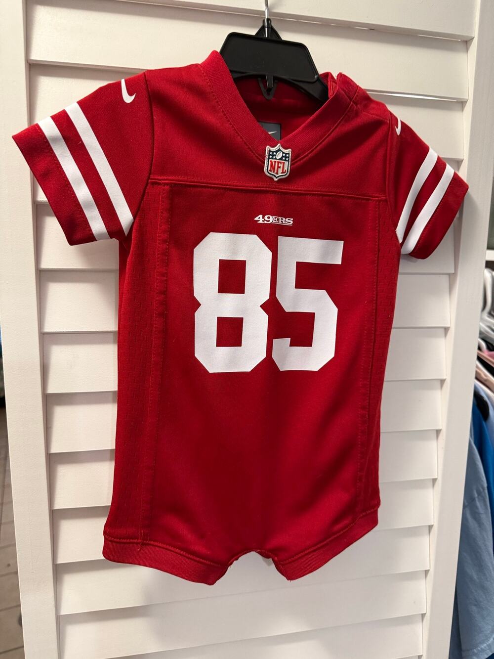 Nike NFL 49ers George Kittle #85 Baby Romper Jersey 3-6M San Francisco